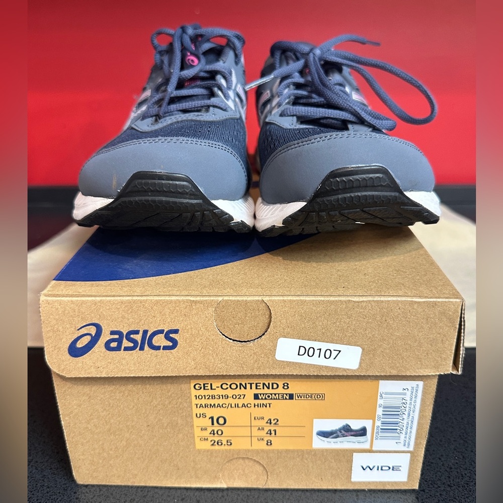 ASICS Gel Contend 8 Blue/Gray Women’s Size 10D/Wide with Original Box - Picture 2 of 14